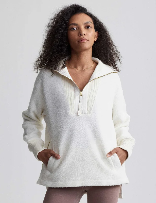 Wallace Half Zip Fleece - Egret