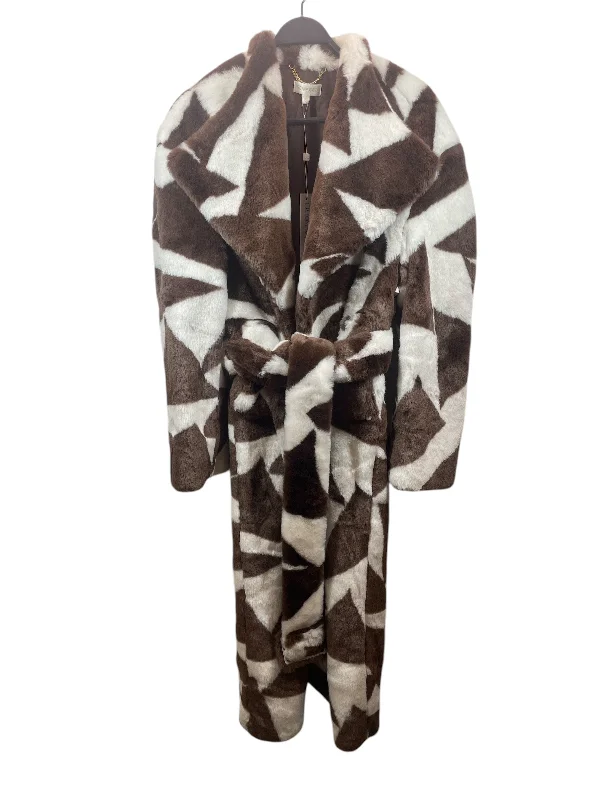Ronny Kobo/Jacket/XS/All Over Print/BRW/FUR. WHITE/BROWN