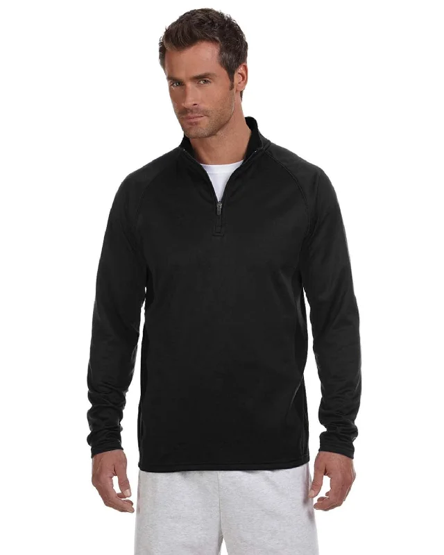 Champion Adult Performance Fleece Quarter-Zip Jacket | Black/ Black