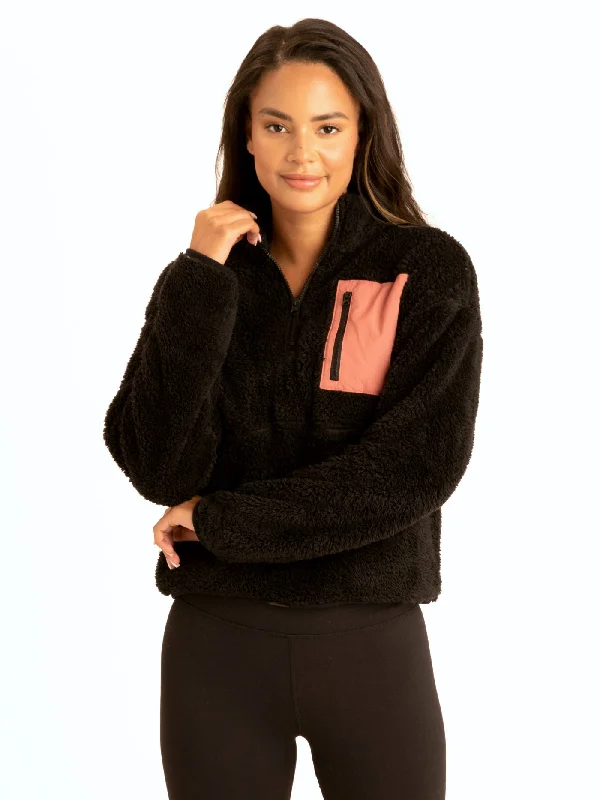 Katya Sherpa Half-Zip Pullover