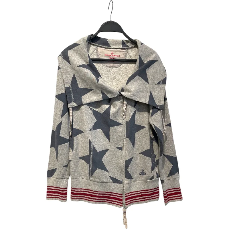 Vivienne Westwood RED LABEL/Jacket/2/All Over Print/Cotton/GRY/VIVI WESTWOOD BLUE STAR ZIPUP