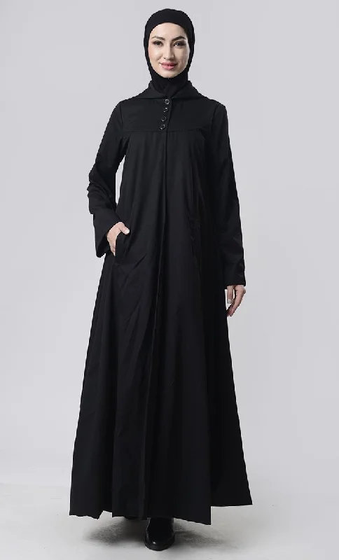 Simple Hooded Heavy Layer Jacket