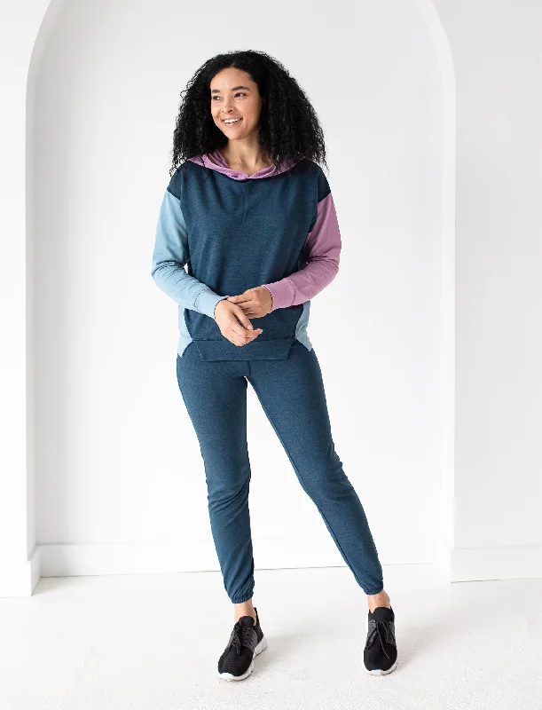LADIES COLOR BLOCKED HOODY