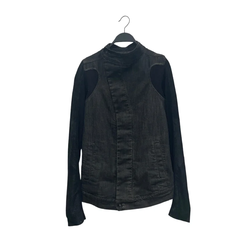 RICK OWENS DRKSHDW/Jacket/S/Cotton/GRY/ASYMMETRICAL BUTTONS