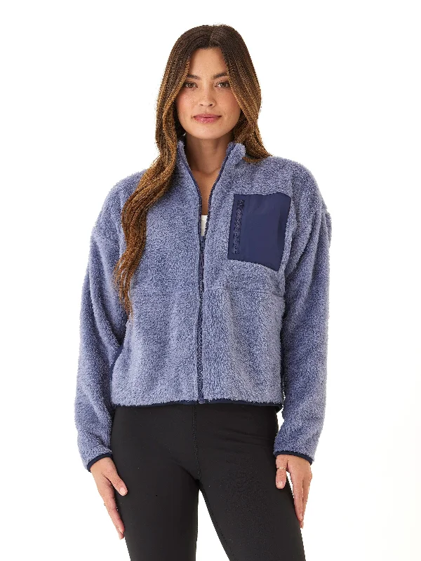 Millee Sherpa Full-Zip Contrast Jacket