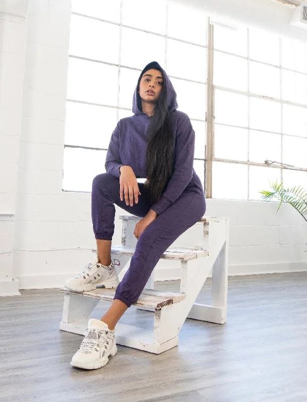 LADIES CROP HOODED SWEATSHIRT