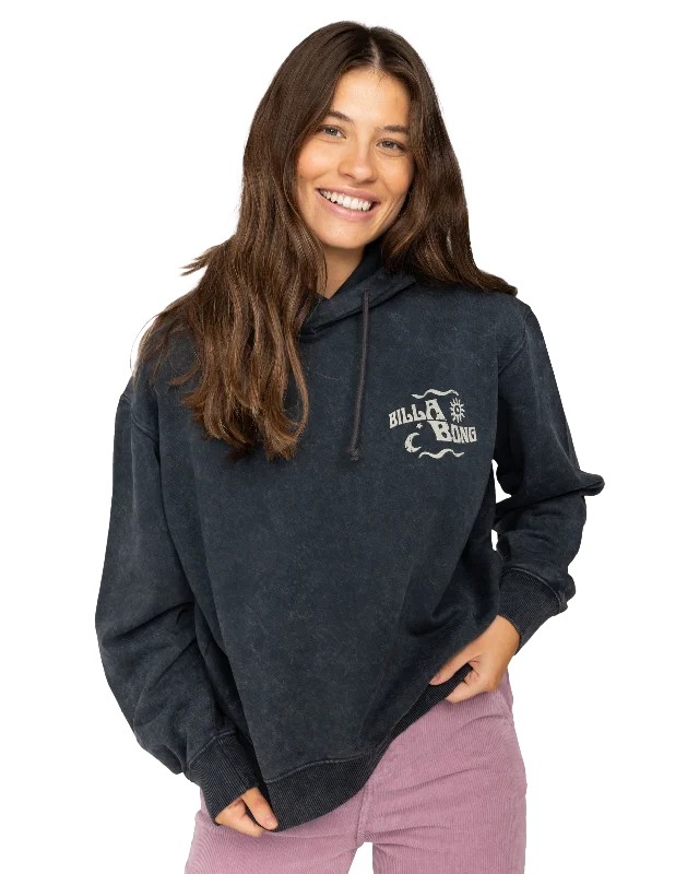 Snake Mantra Hoodie in Off Black