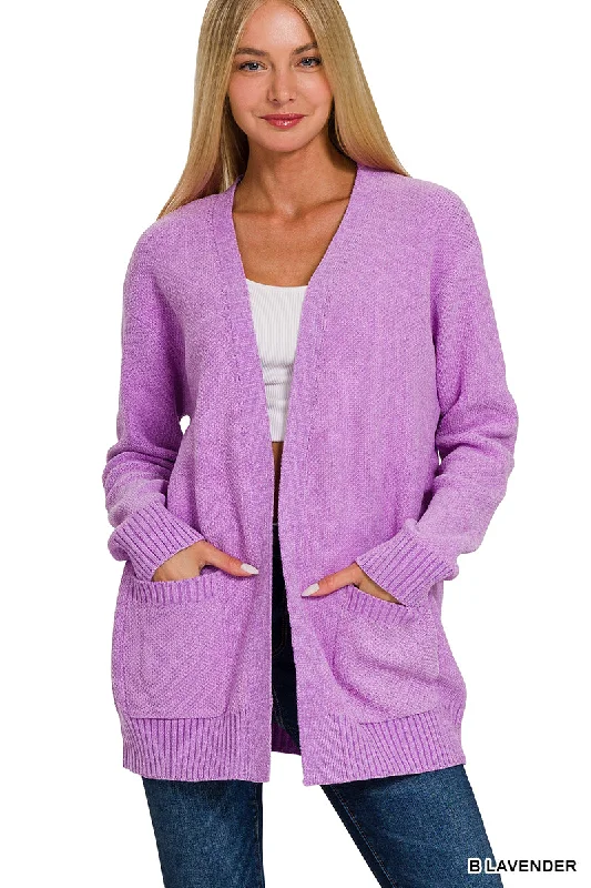 Chenille Pocket Cardigan