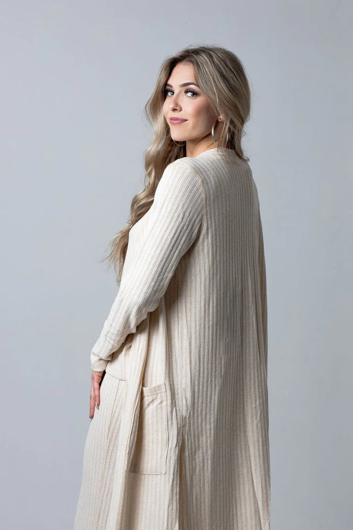 Long Side Split Pocket Cardigan