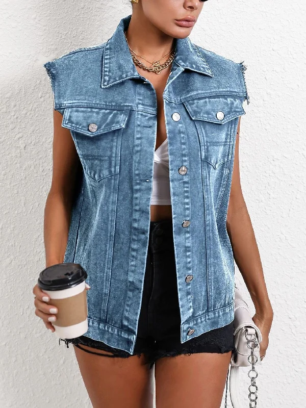 Denim Dazzle Collared Shirt