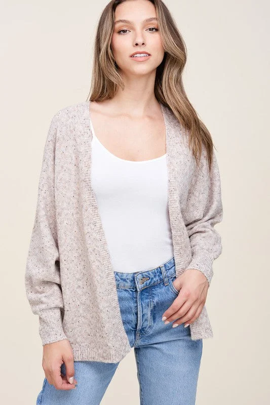 Oatmeal Textured Cardigan