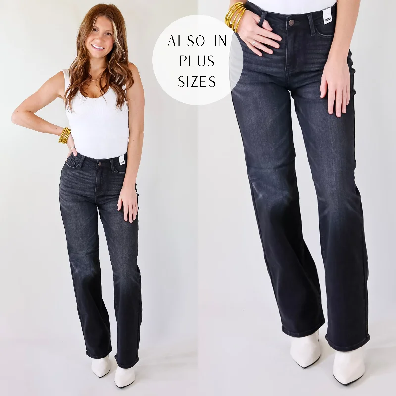 Last Chance Size 1, 20W & 22W | Judy Blue | Good N' Classic Straight Leg Jeans in Black Last Chance Size 1, 20W & 22W | Judy Blue | Good N' Classic Straight Leg Jeans in Black