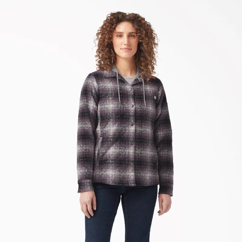 Dickies Women's Hooded Flannel Shirt Jac