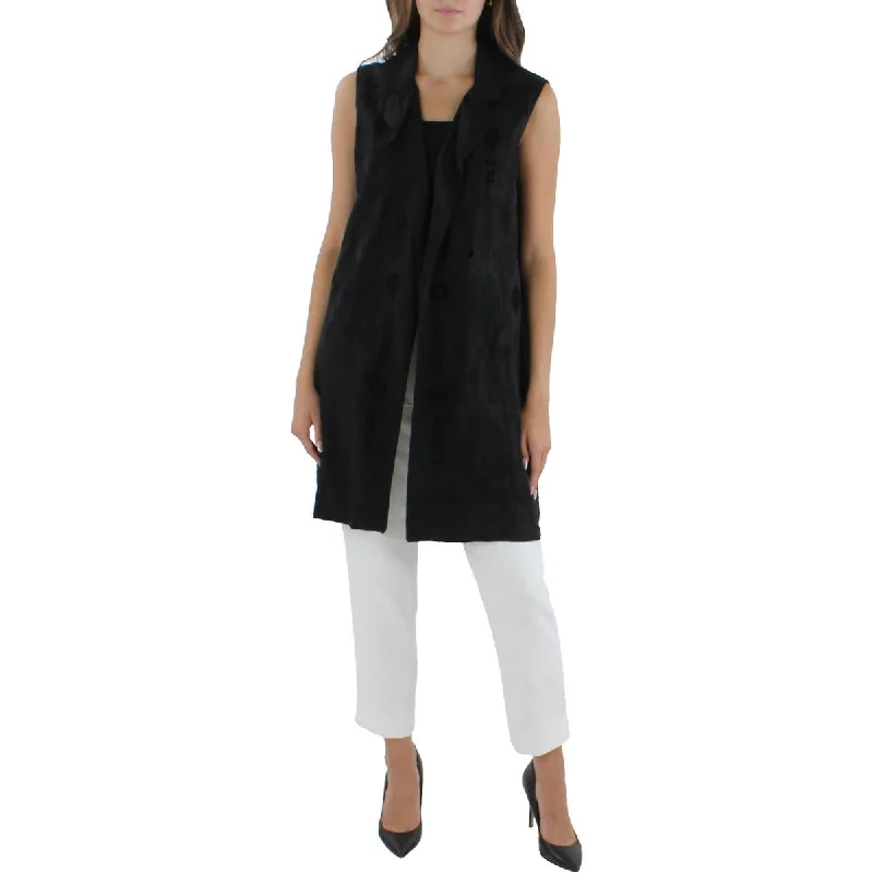 Kobi Halperin Womens Embroidered Lined Vest