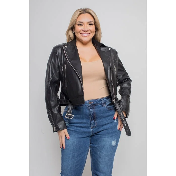 Faux Motto Jacket