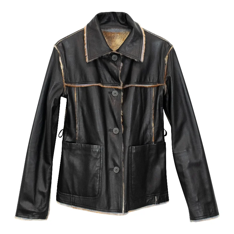 Reversible Leather Jacket -S/M