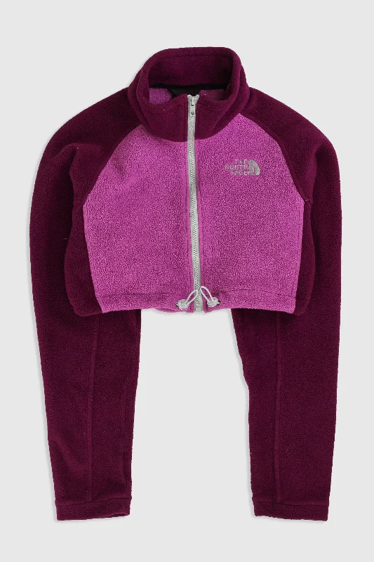 Rework North Face Crop Fleece Jacket - M