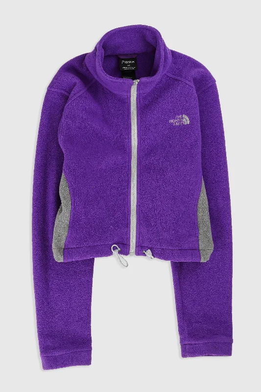Rework North Face Crop Fleece Jacket - M