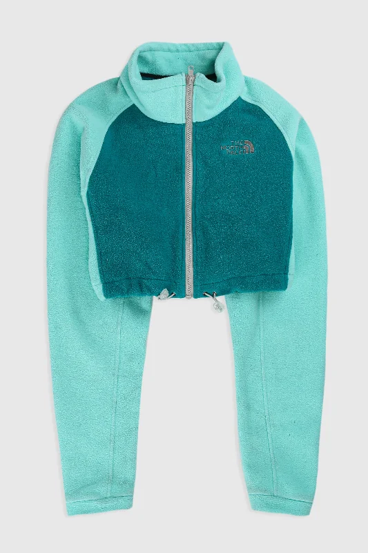 Rework North Face Crop Fleece Jacket - M