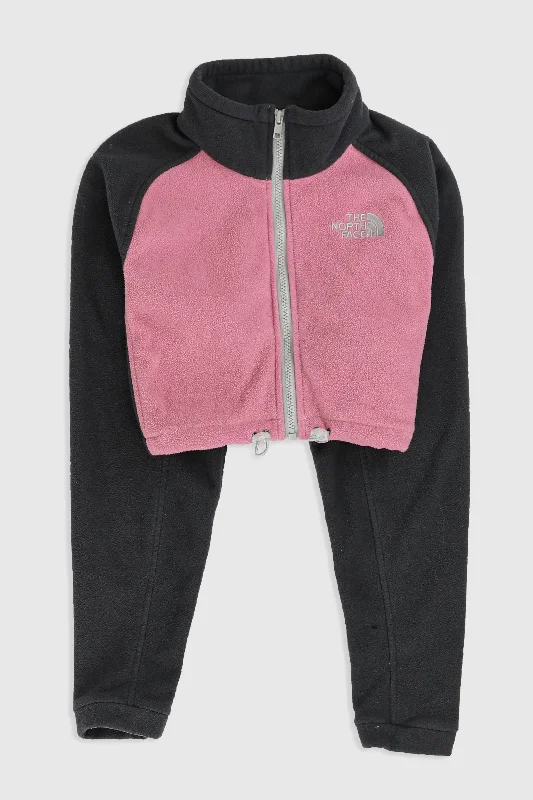 Rework North Face Crop Fleece Jacket - XS