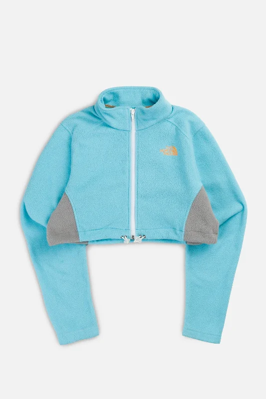 Rework North Face Crop Fleece Jacket - XS