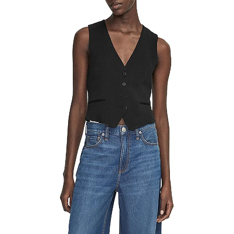 Rag & Bone Womens Vest Button-Down Shell