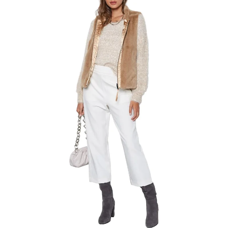 Tart Collections Brent Faux Fur Outerwear Vest with Sateen Trim
