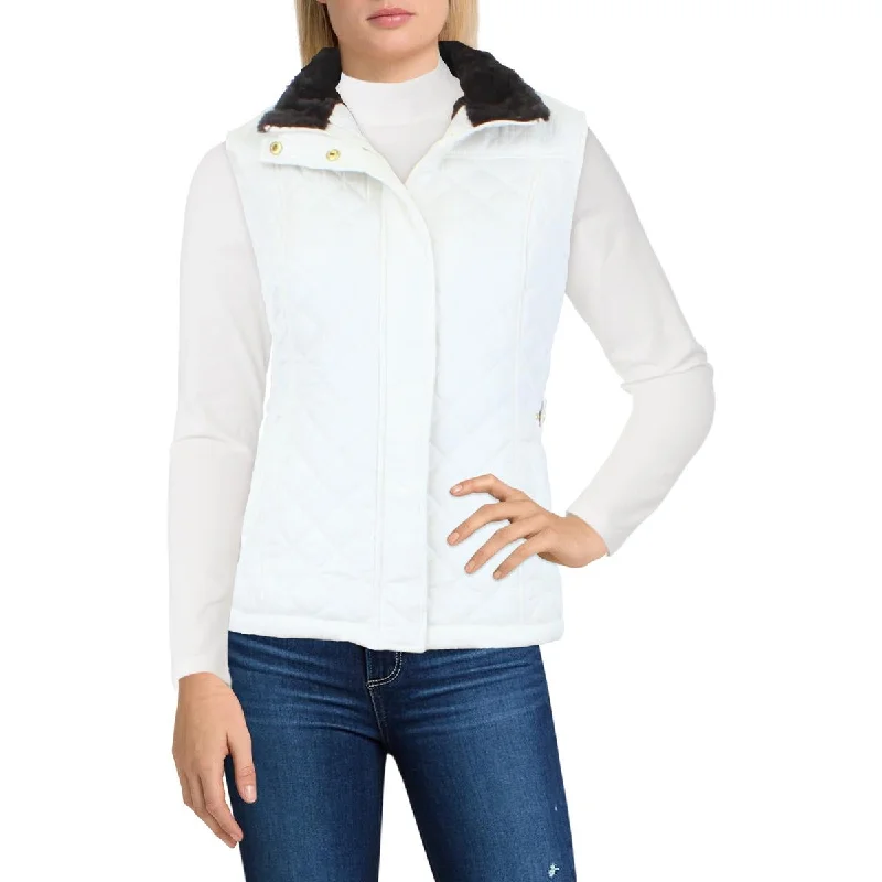 Weatherproof Womens Faux Fur Quilted Outerwear Vest